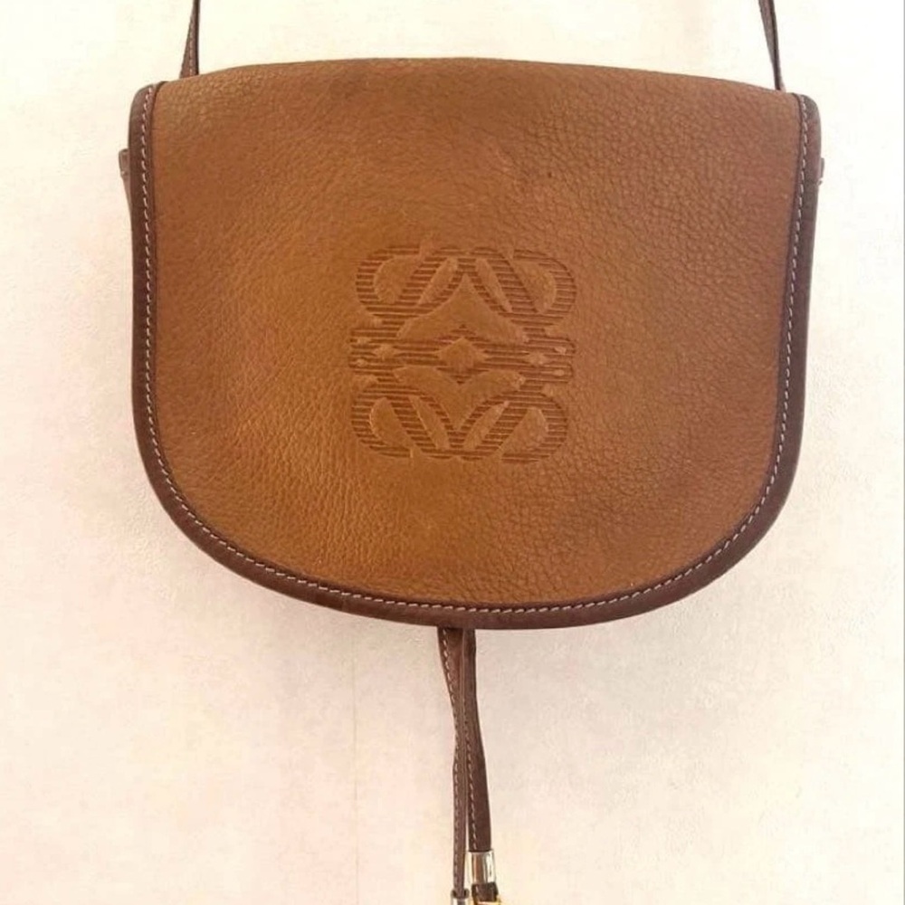 Loewe Tan Leather Crossbody Bag